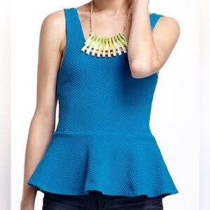 Ganni textured peplum teal Size M